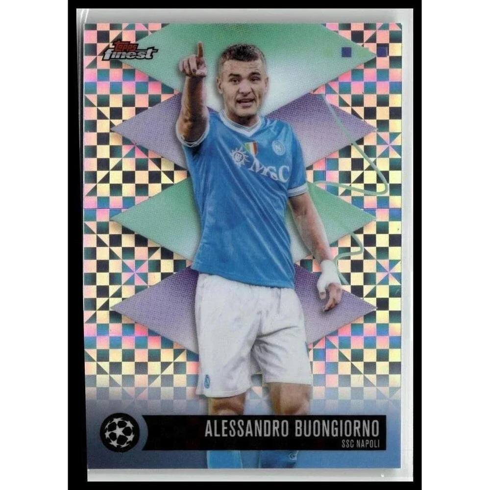 2025-26 Finest Alessandro Buongiorno Napoli Checkerboard Refractor #186
